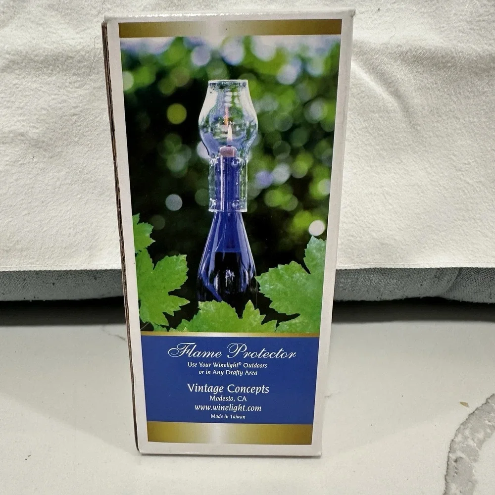 Winelight Flame Protector by Vintage‎ Concepts Clear NEW